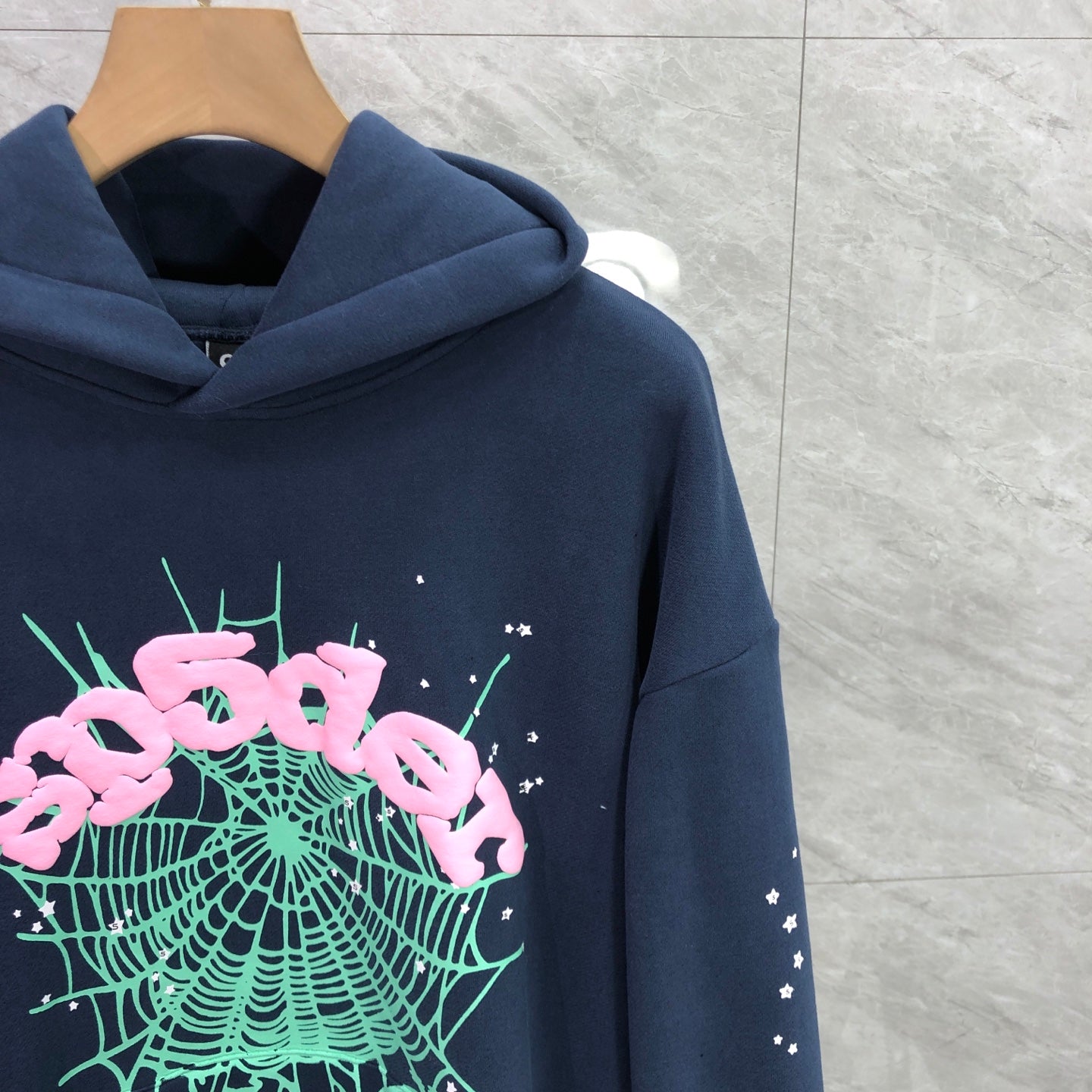 Sp5der OG Web Hoodie Navy