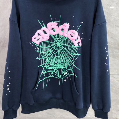 Sp5der OG Web Hoodie Navy