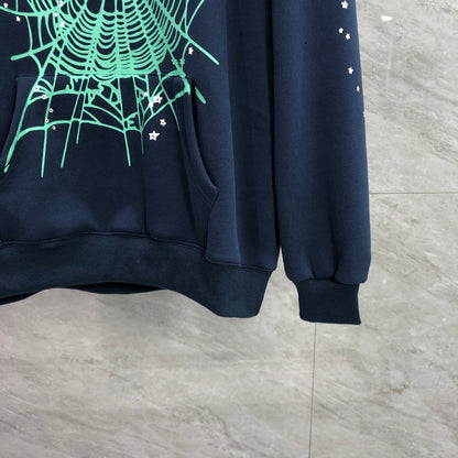 Sp5der OG Web Hoodie Navy