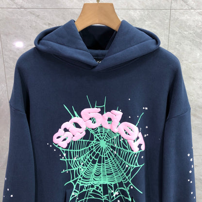 Sp5der OG Web Hoodie Navy