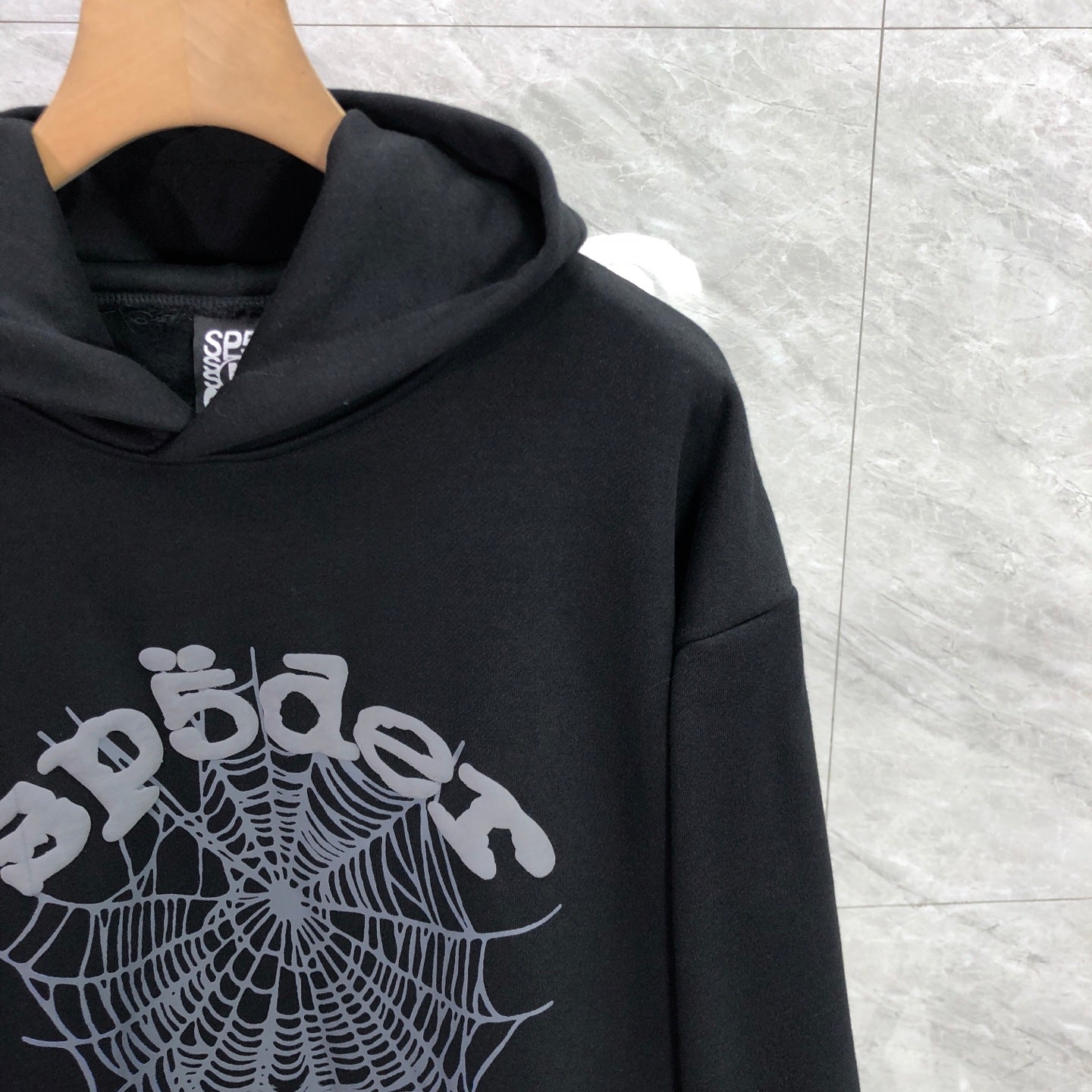 SP5DER Phantom Web Hoodie Black