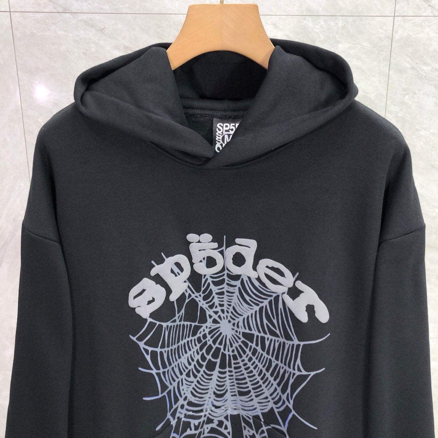 SP5DER Phantom Web Hoodie Black