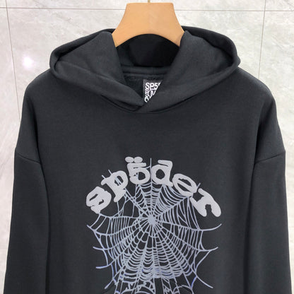 SP5DER Phantom Web Hoodie Black