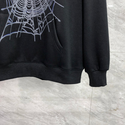SP5DER Phantom Web Hoodie Black