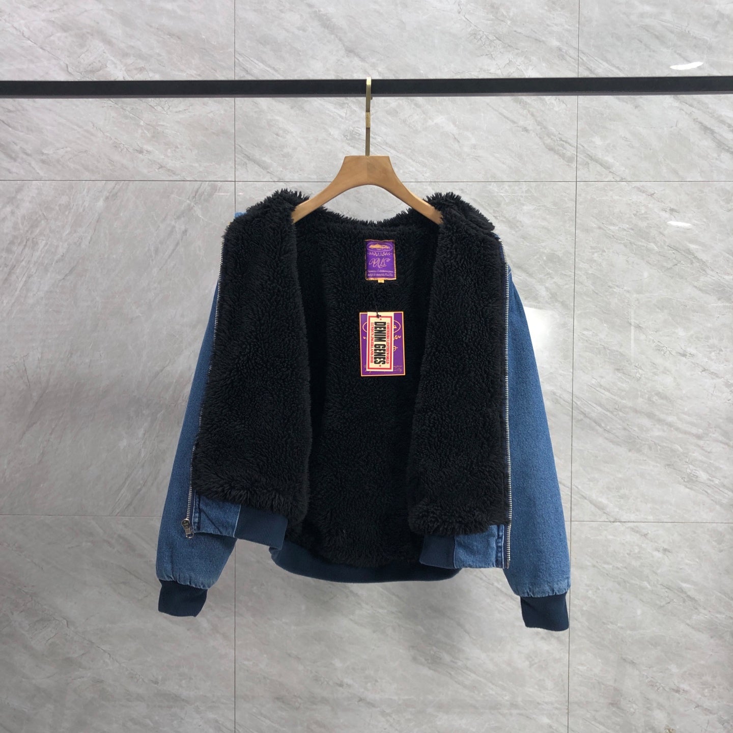 Corteiz Embossed C-Star Denim Work Jacket Blue