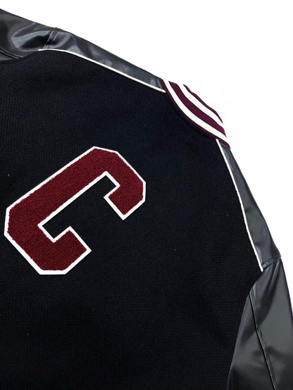 CELINE Classic Teddy Jacket in Black and Burgundy