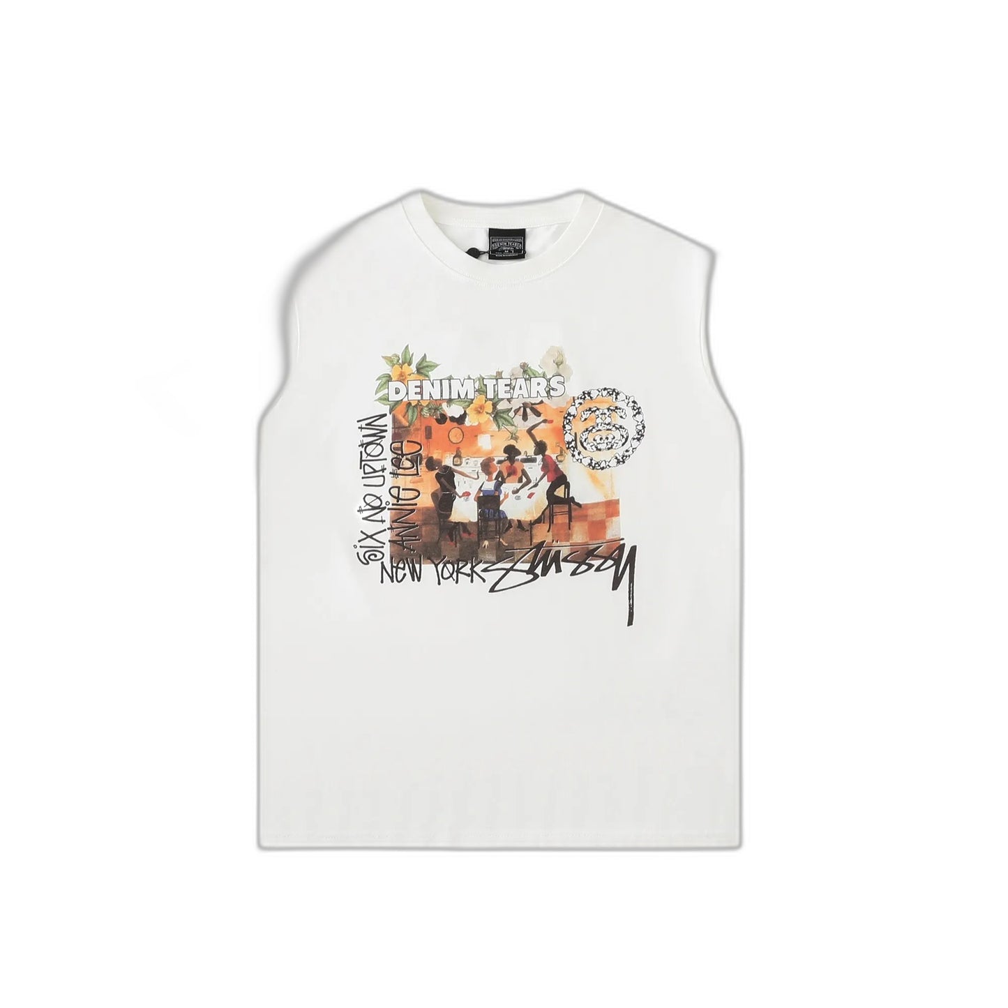 Stussy x Denim Tears Annie Lee Tee "White"