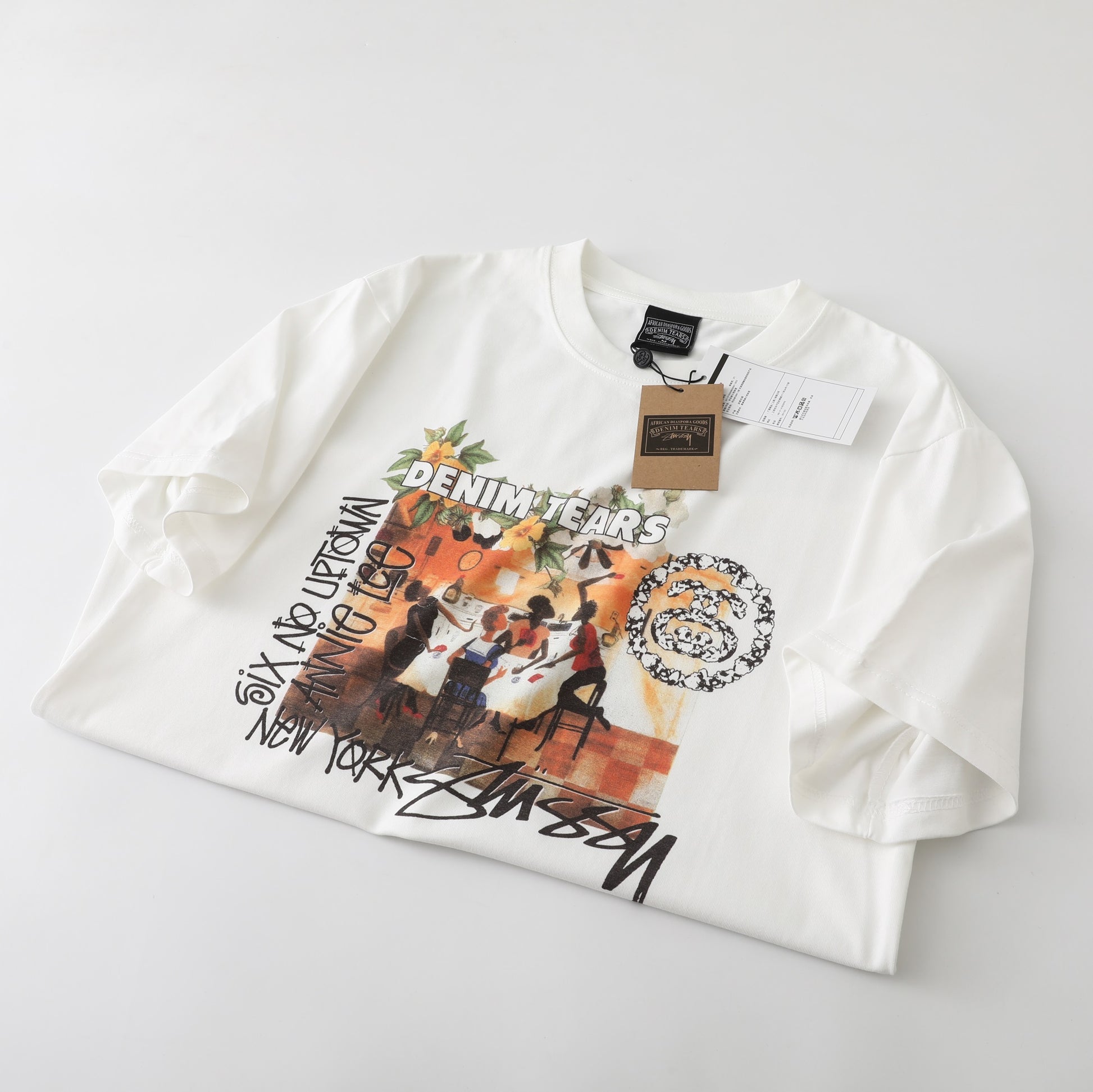 Stussy x Denim Tears Annie Lee Tee "White"