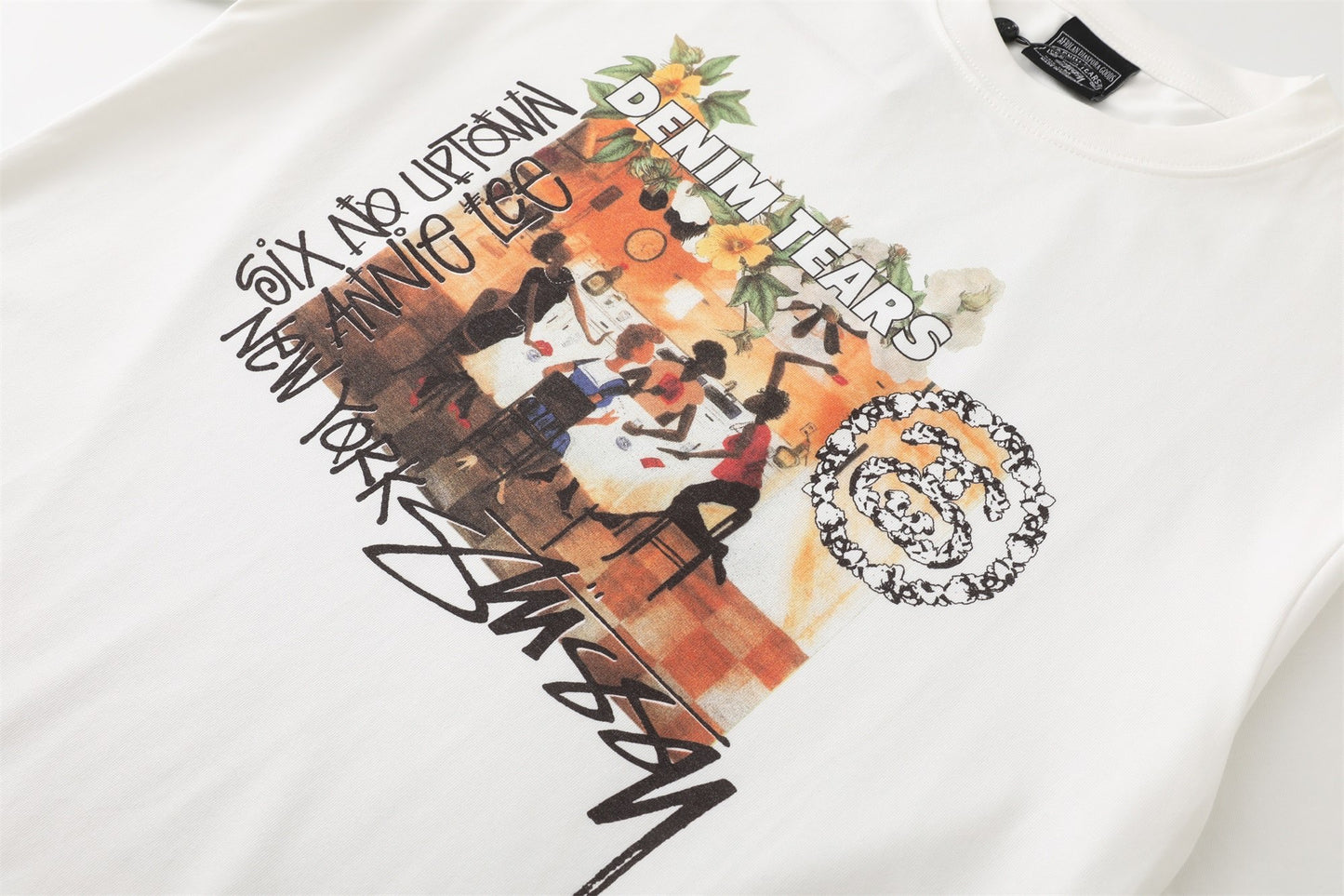 Stussy x Denim Tears Annie Lee Tee "White"