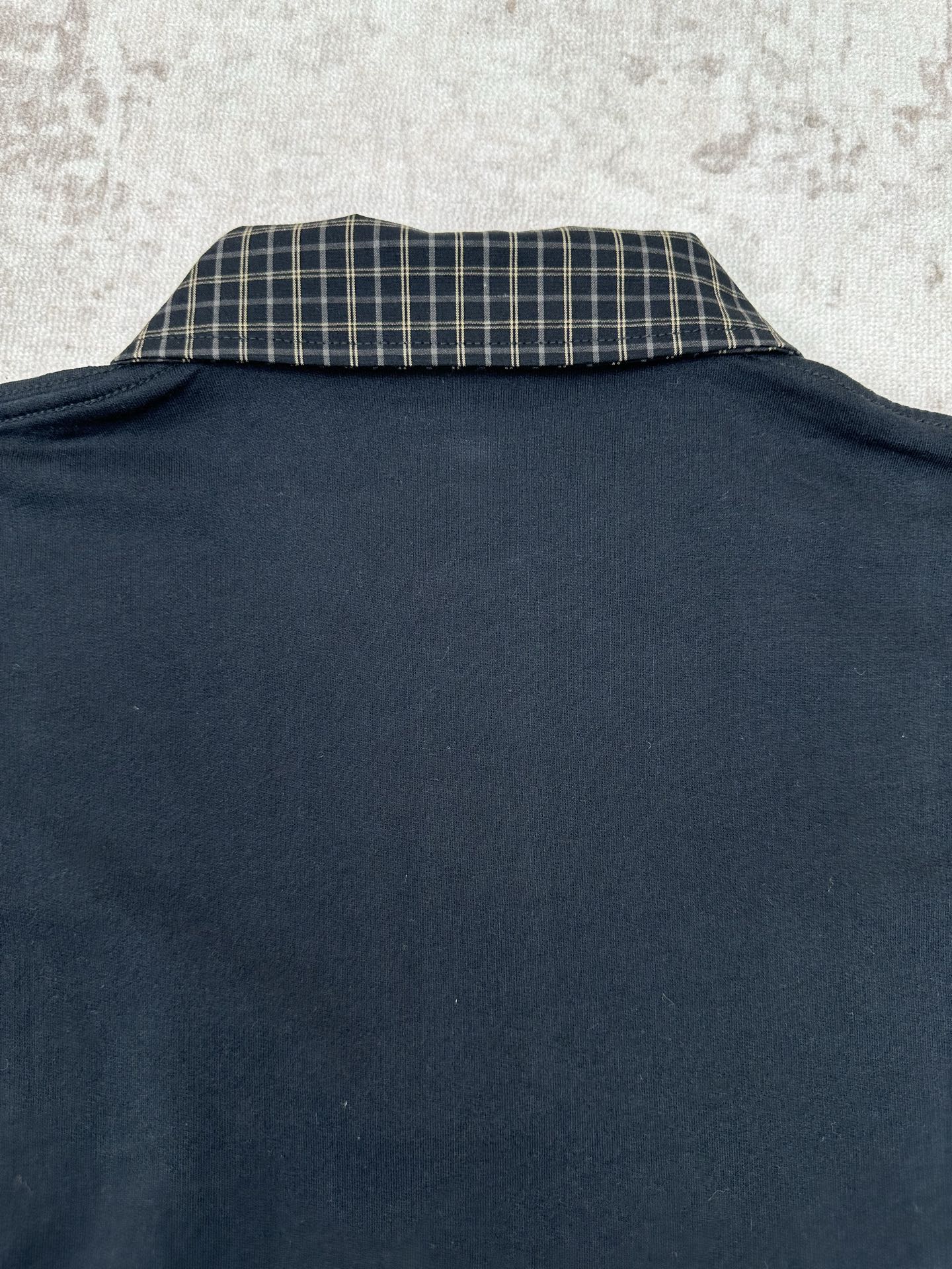 Balenciaga Men's Unity Sport Long Sleeve Shirt Collar Polo in Faded Black