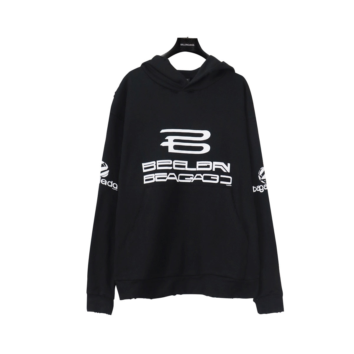 Balenciaga Ai Generated Hoodie Medium Fit in Black/white