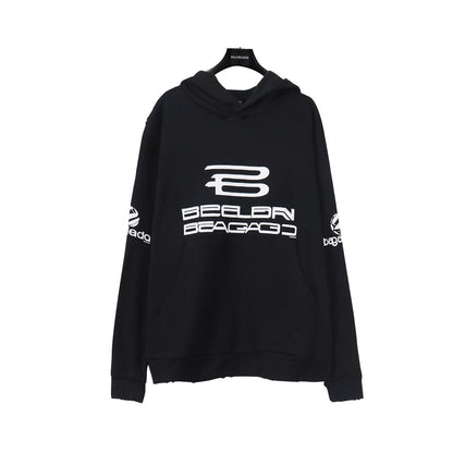 Balenciaga Ai Generated Hoodie Medium Fit in Black/white