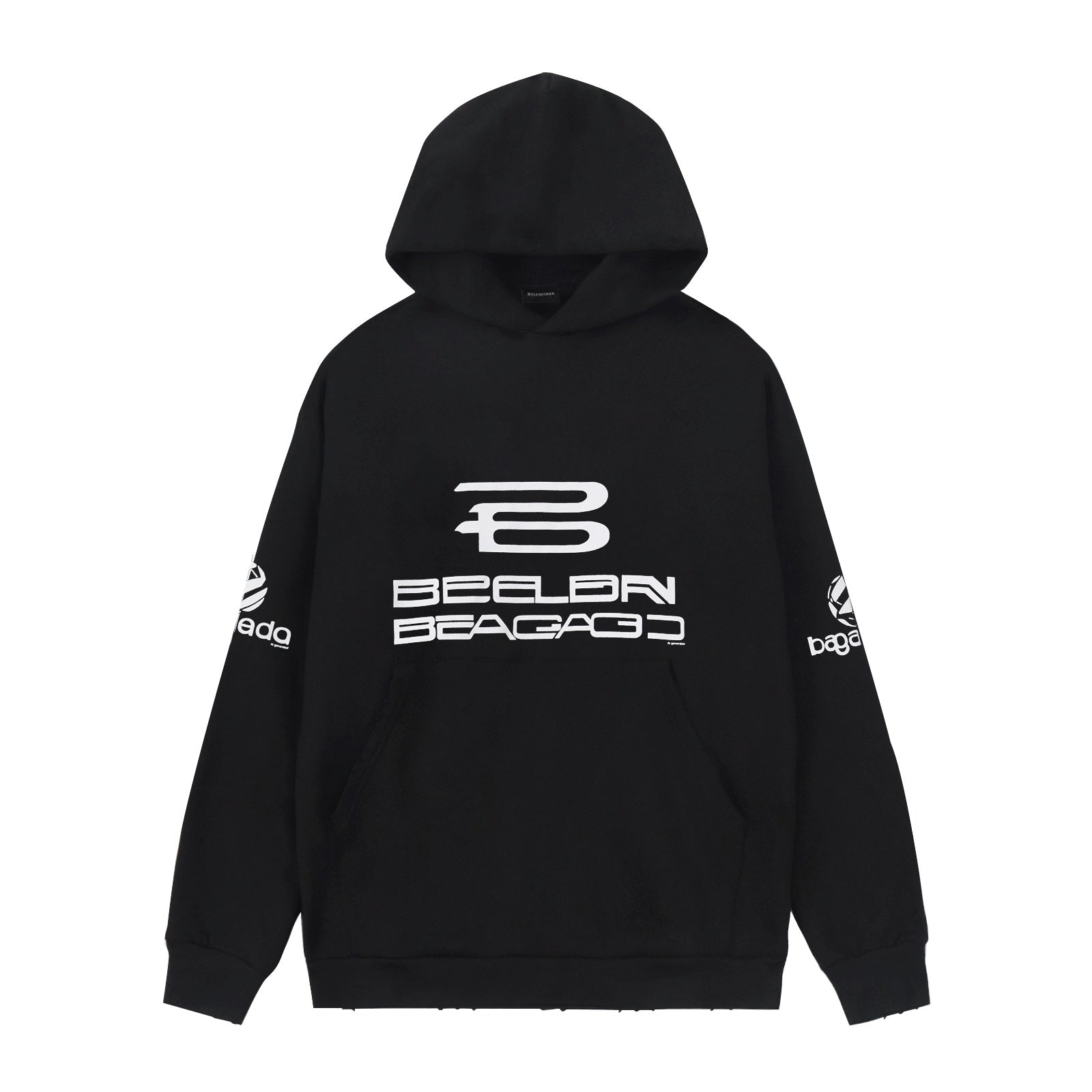Balenciaga Ai Generated Hoodie Medium Fit in Black/white