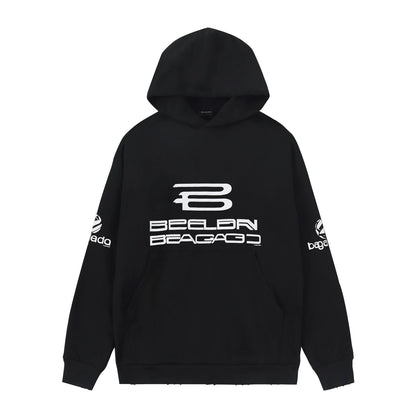 Balenciaga Ai Generated Hoodie Medium Fit in Black/white