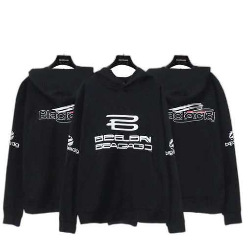 Balenciaga Ai Generated Hoodie Medium Fit in Black/white