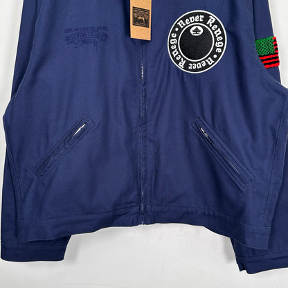 Denim Tears x Stussy Never Renege Canvas Work Jacket Navy/Black