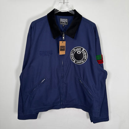 Denim Tears x Stussy Never Renege Canvas Work Jacket Navy/Black