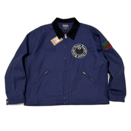 Denim Tears x Stussy Never Renege Canvas Work Jacket Navy/Black