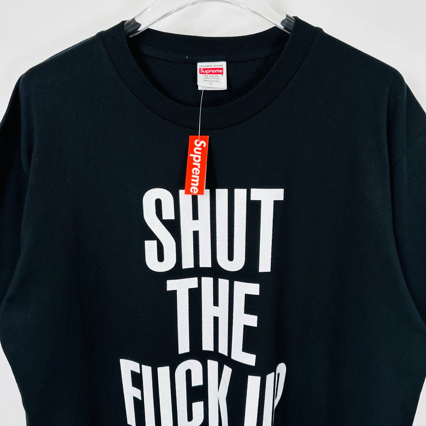 Supreme x Number (N)ine Shut Up Tee "Black"