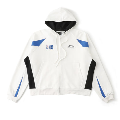 Balenciaga Nba Collaboration Oversized Zip-Up Hoodie