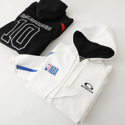 Balenciaga Nba Collaboration Oversized Zip-Up Hoodie