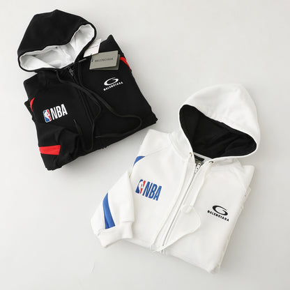 Balenciaga Nba Collaboration Oversized Zip-Up Hoodie