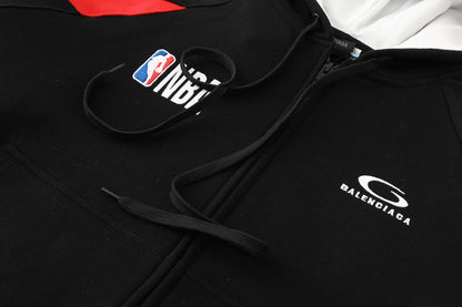 Balenciaga Nba Collaboration Oversized Zip-Up Hoodie