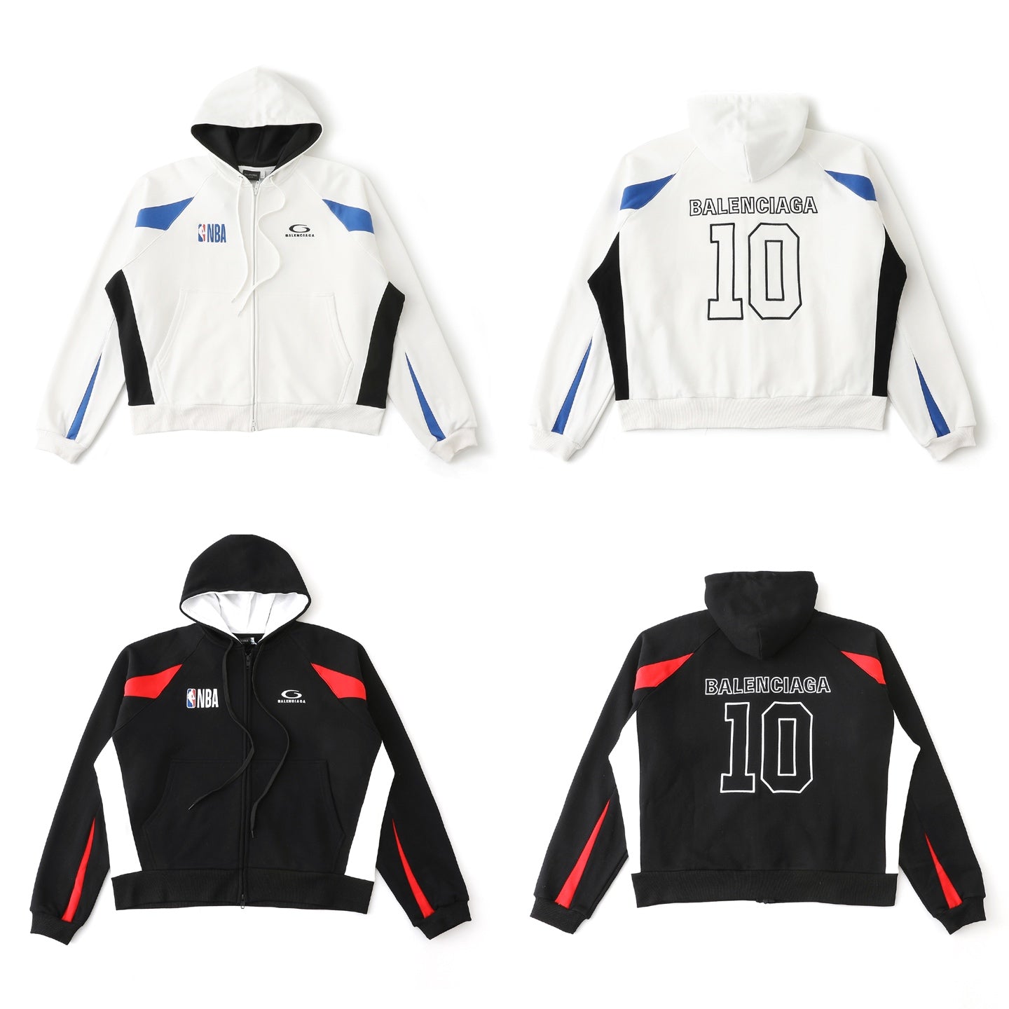 Balenciaga Nba Collaboration Oversized Zip-Up Hoodie