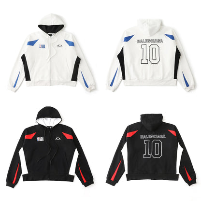Balenciaga Nba Collaboration Oversized Zip-Up Hoodie