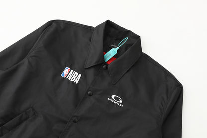 BALENCIAGA x NBA Collaboration Coach Jacket "Black"