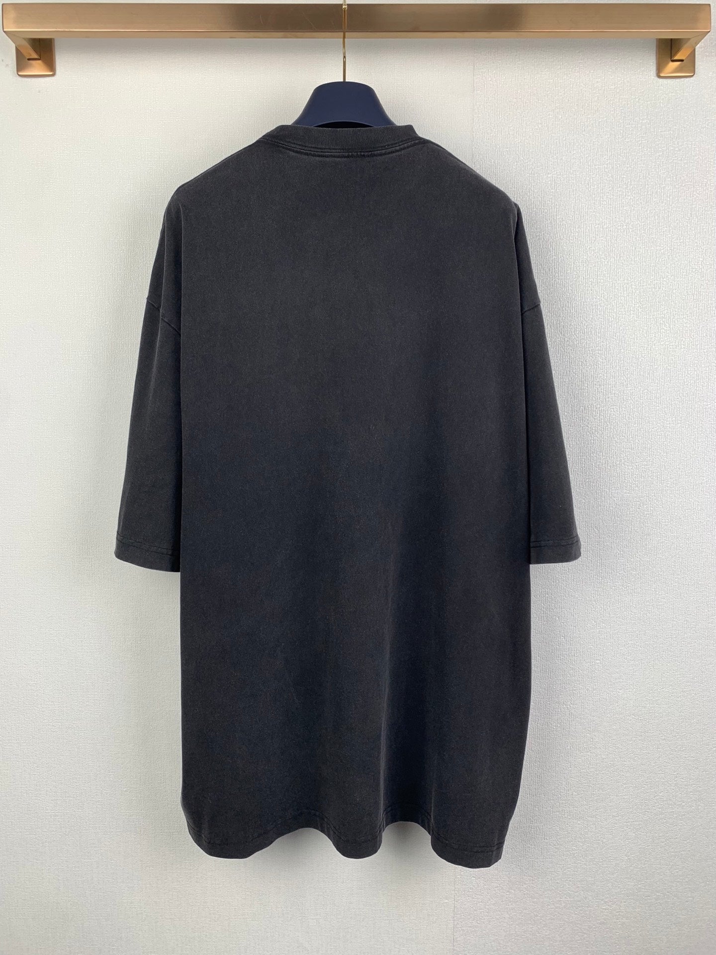 Balenciaga Black Boxy Tee with Logo Print and Balenciaga