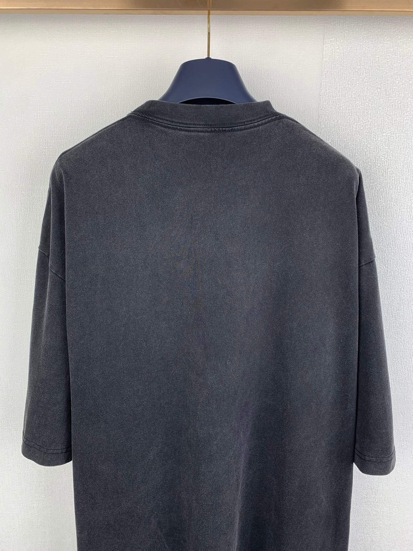Balenciaga Black Boxy Tee with Logo Print and Balenciaga