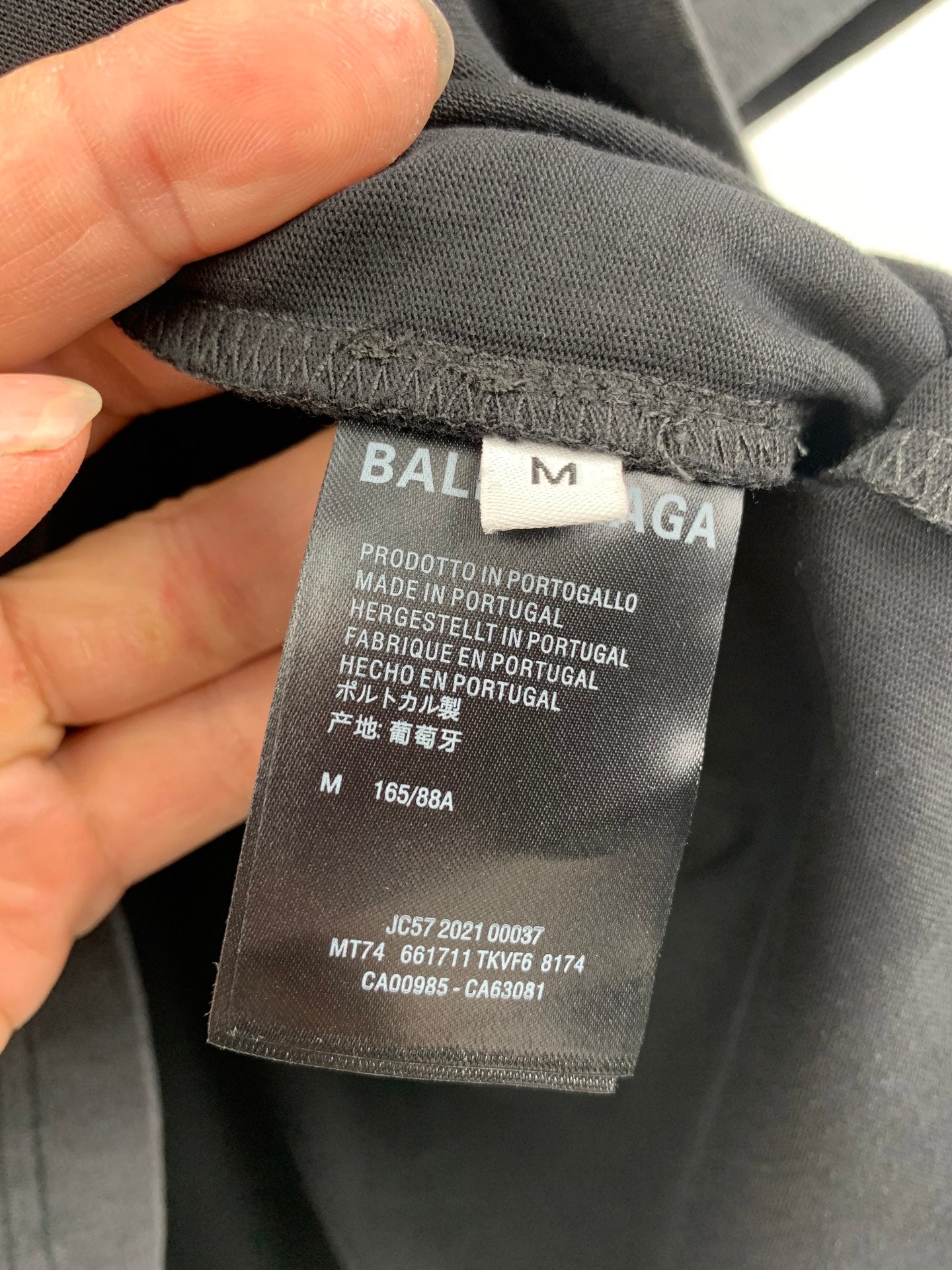 Balenciaga Black Boxy Tee with Logo Print and Balenciaga