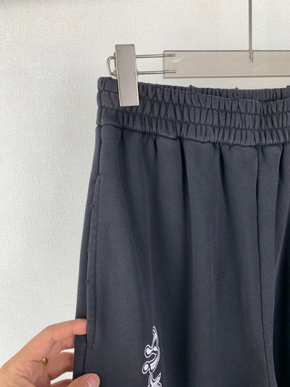 Balenciaga Cursive Baggy Pants for Men in Black/White