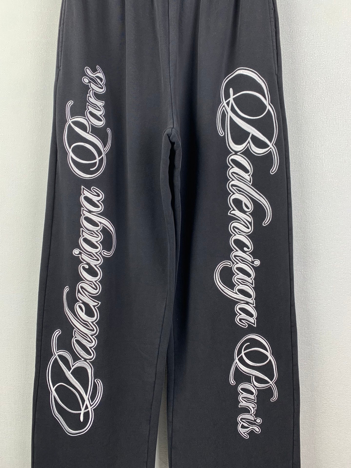 Balenciaga Cursive Baggy Pants for Men in Black/White