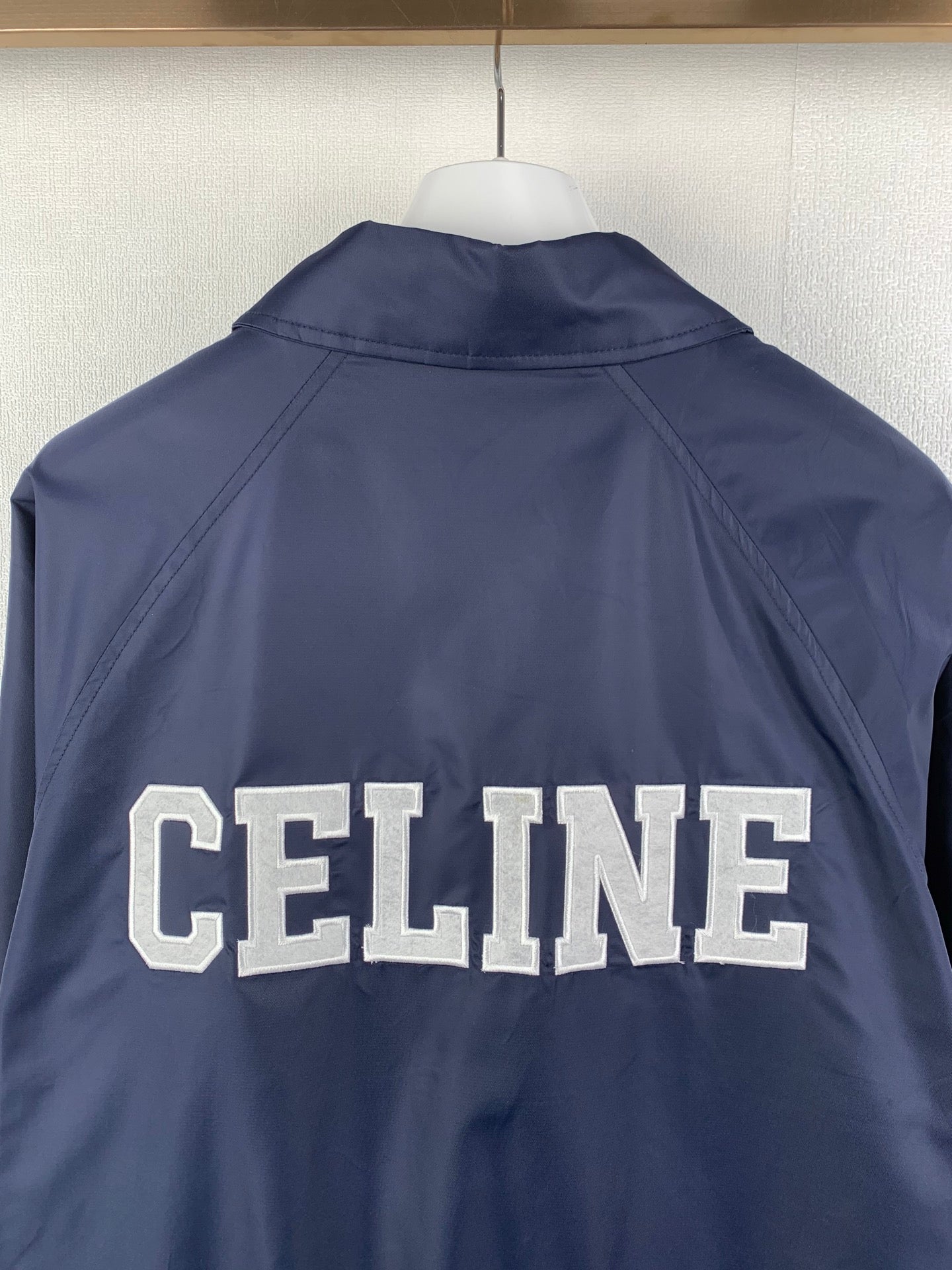 CELINE Teddy Collar Shirt 'Navy Blue'