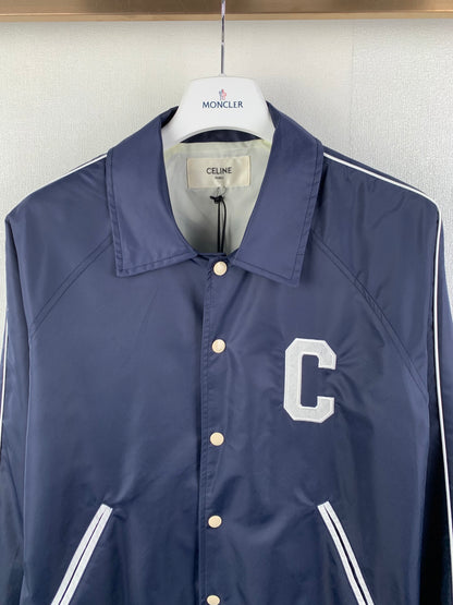 CELINE Teddy Collar Shirt 'Navy Blue'