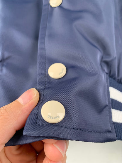 CELINE Teddy Collar Shirt 'Navy Blue'