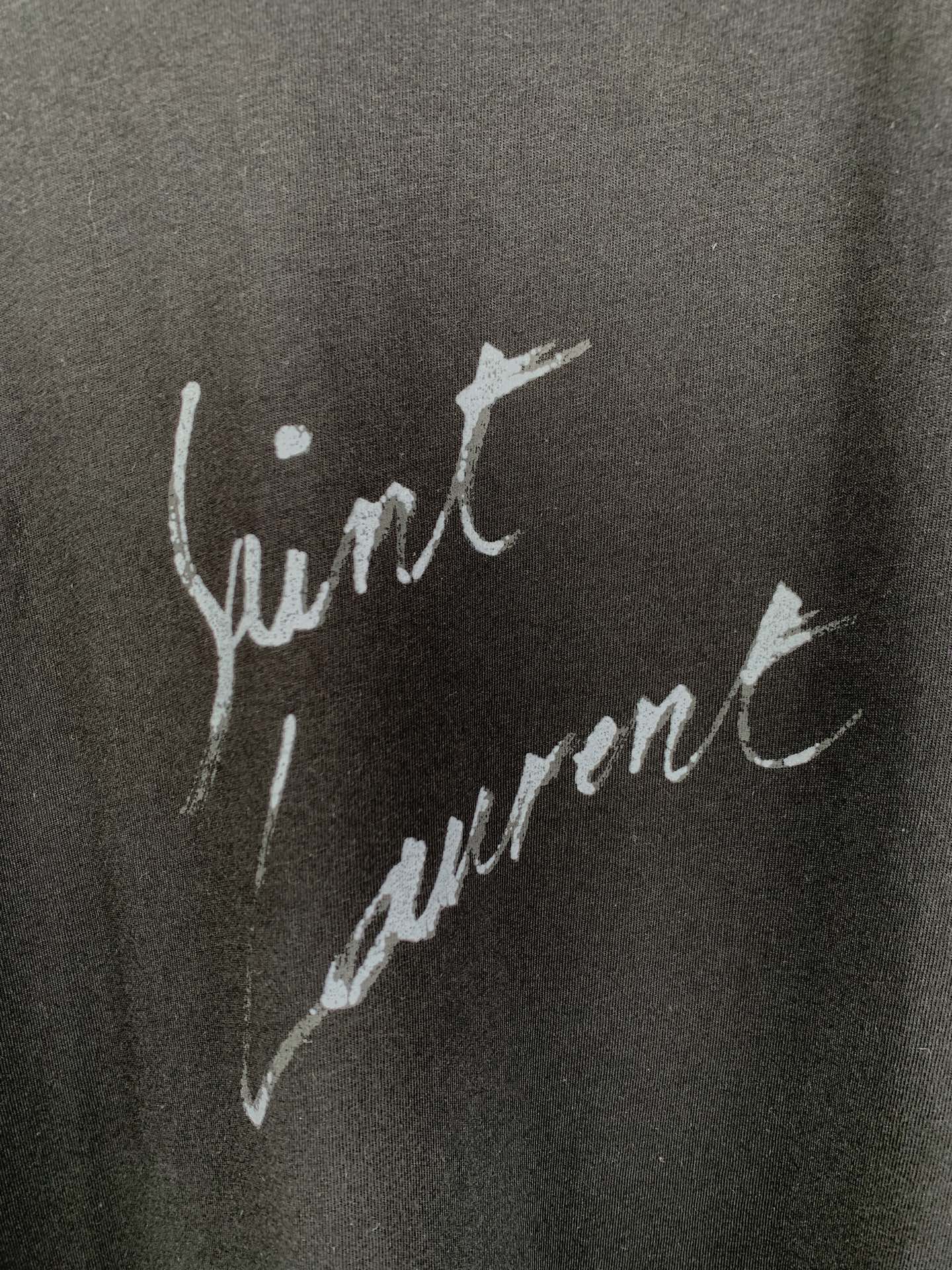 Saint Laurent Signature Logo-Print Cotton T-shirt