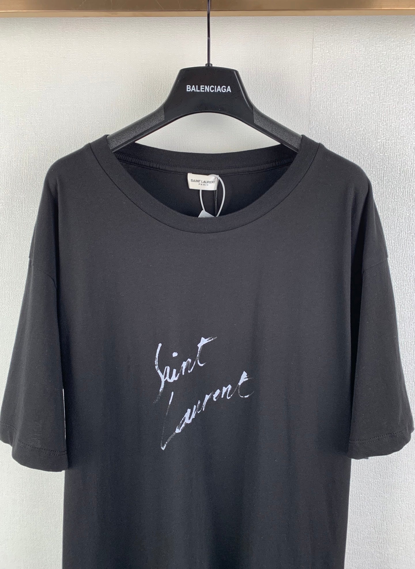 Saint Laurent Signature Logo-Print Cotton T-shirt