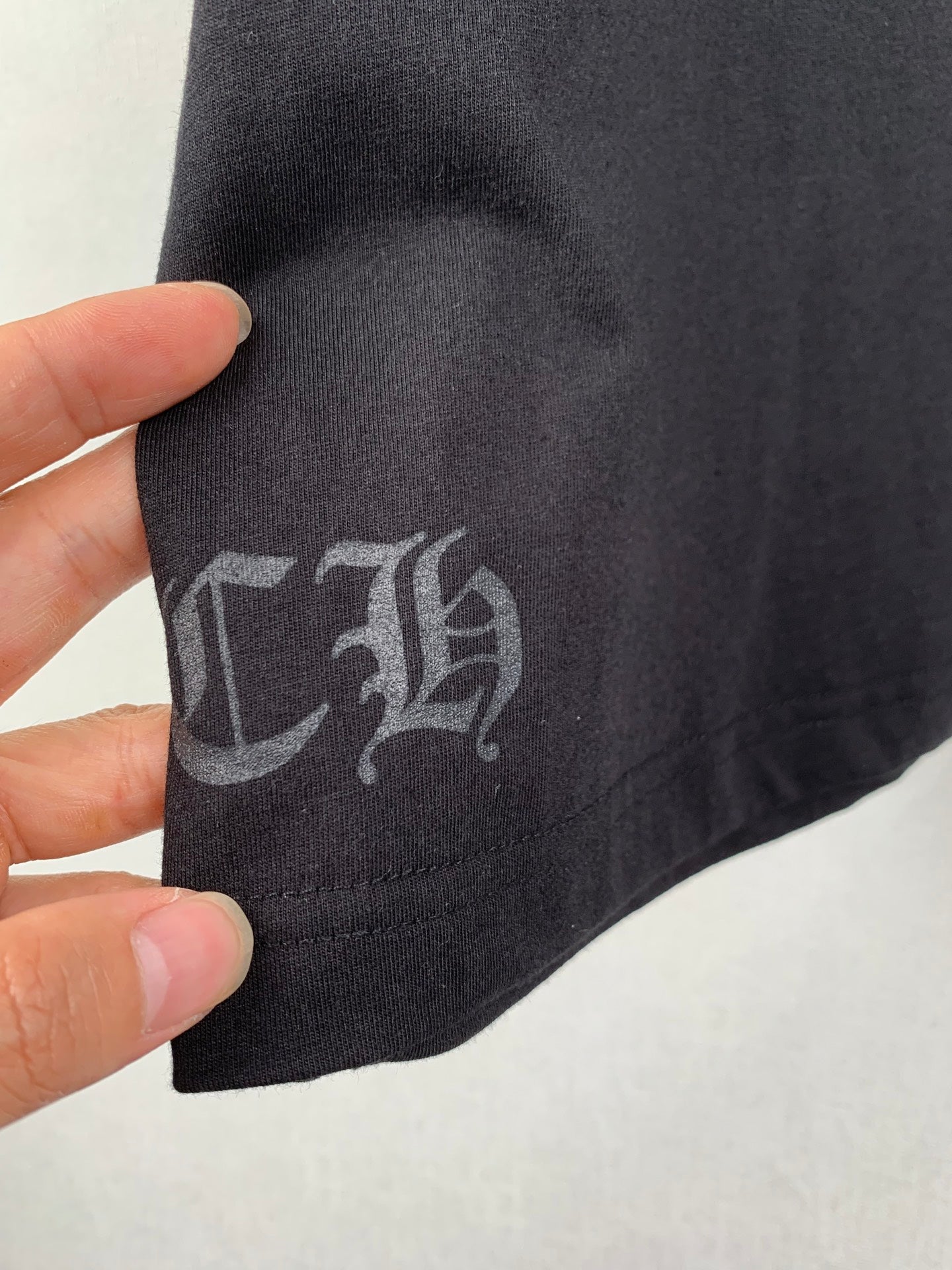 Chrome Hearts Neck Logo T-Shirt 'Black/Neon Yellow'