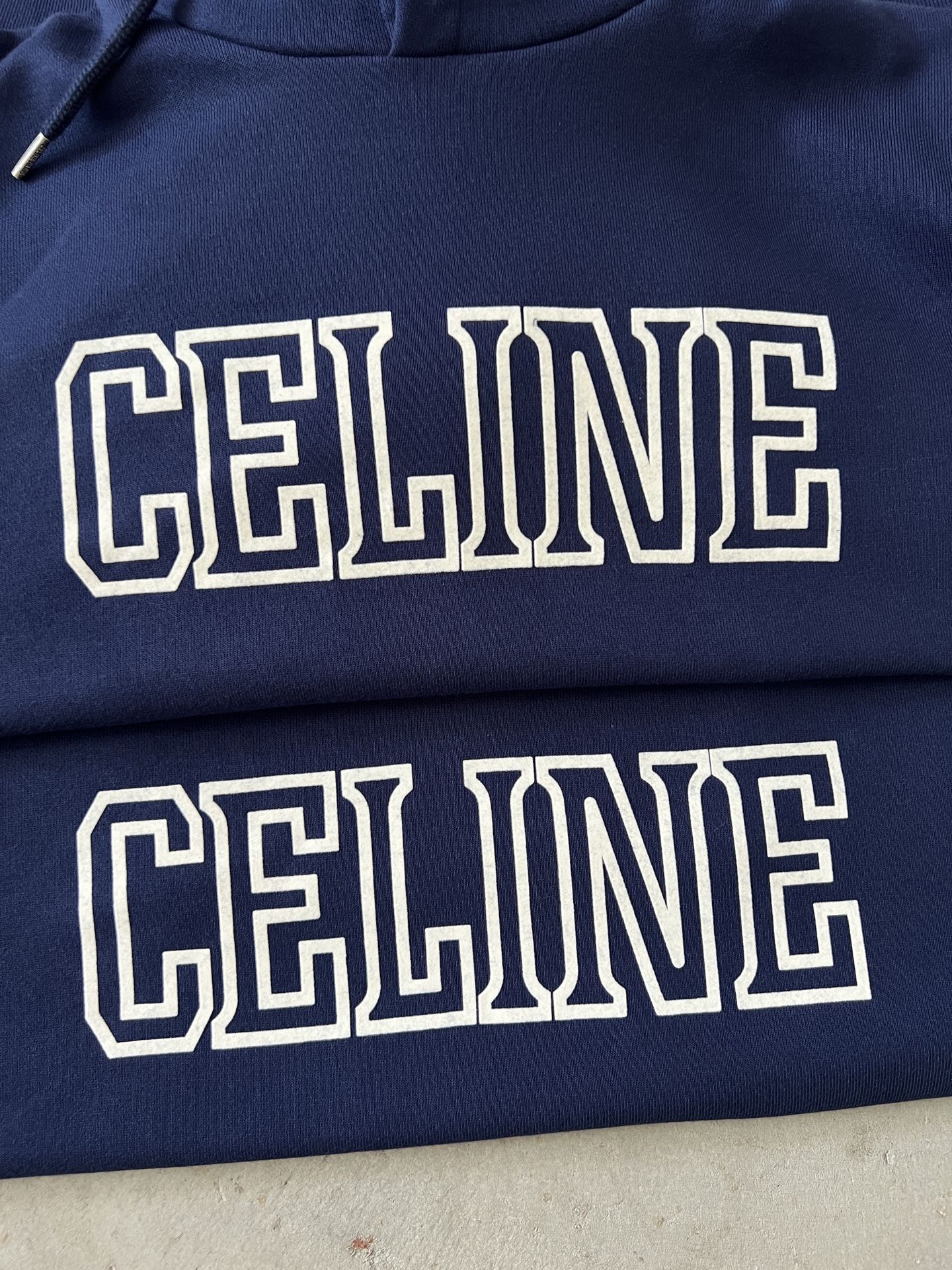 CELINE Loose Hoodie in Cotton Fleece