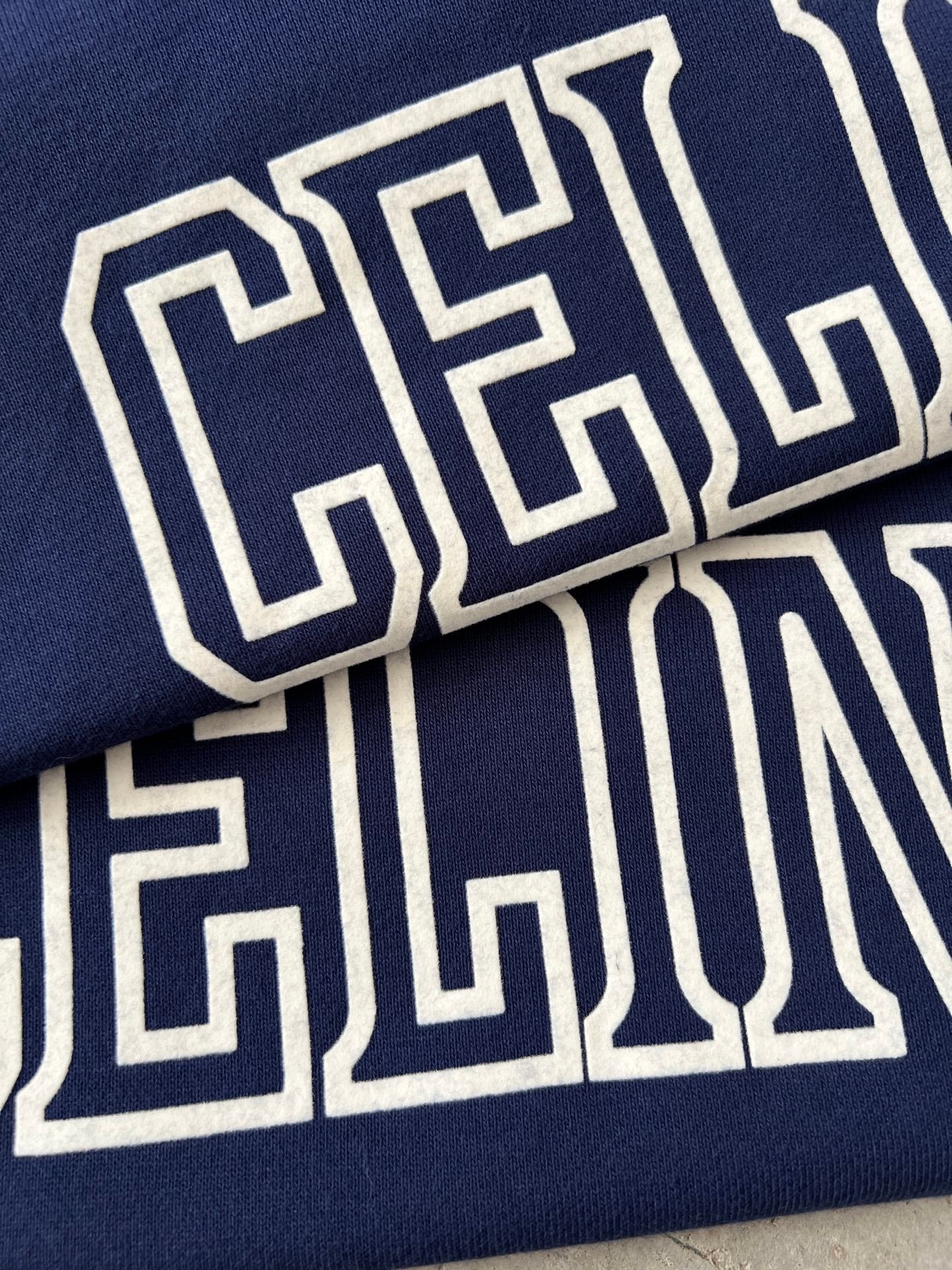 CELINE Loose Hoodie in Cotton Fleece
