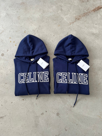 CELINE Loose Hoodie in Cotton Fleece