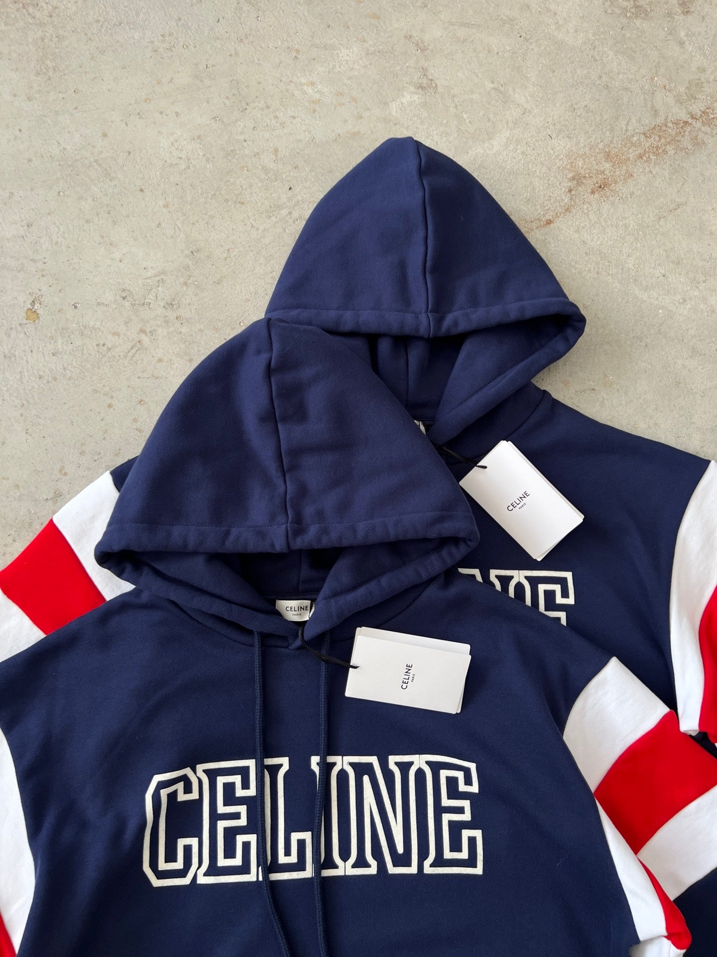 CELINE Loose Hoodie in Cotton Fleece