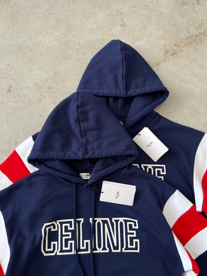 CELINE Loose Hoodie in Cotton Fleece
