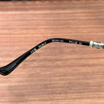 Chrome Hearts eyeglasses frame PILLS III GP-BK-P 55, floral square design, suitable for both men and women