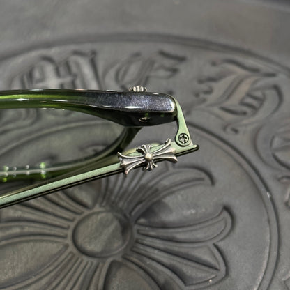 Chrome Hearts Green Irregular Optical Glasses Unisex