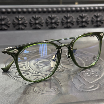 Chrome Hearts Green Irregular Optical Glasses Unisex