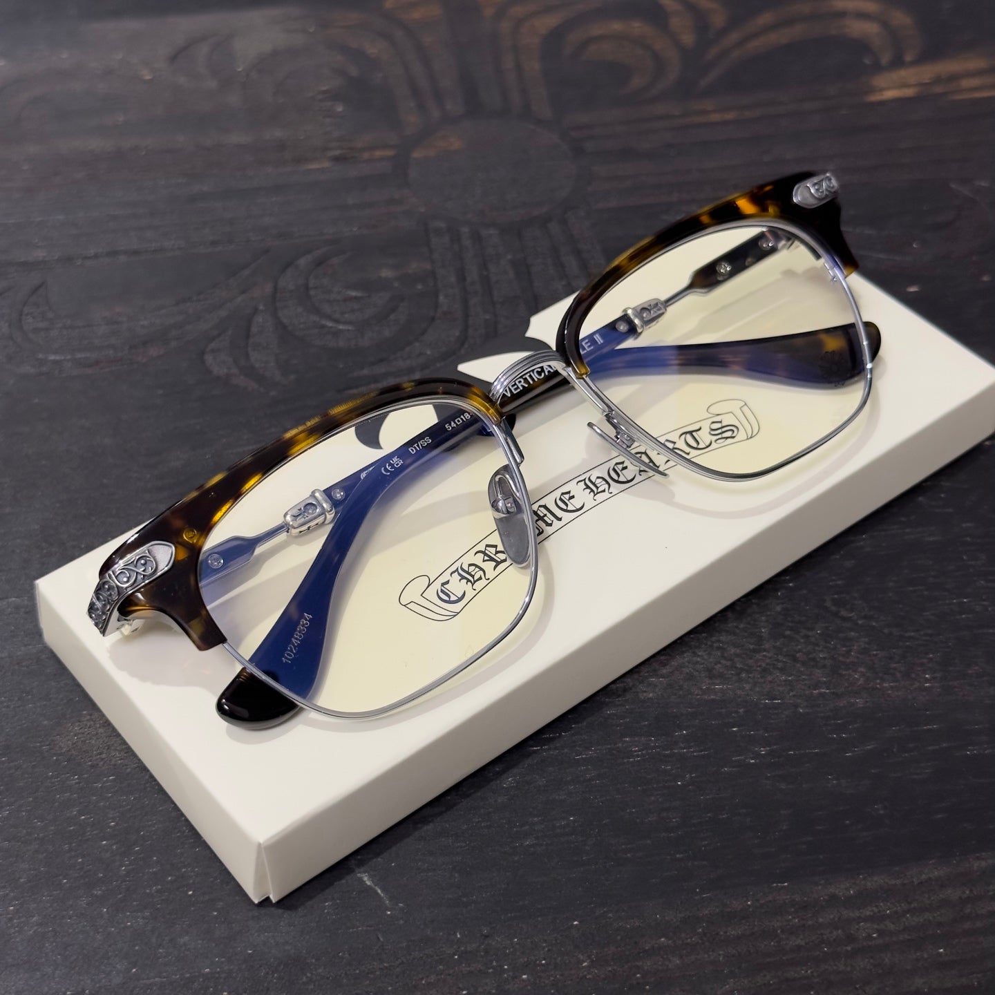 Chrome Hearts VERTICAL SMILE II/Side Eternity Vine Half-rimmed Glasses/Sunglasses/Eyeglasses